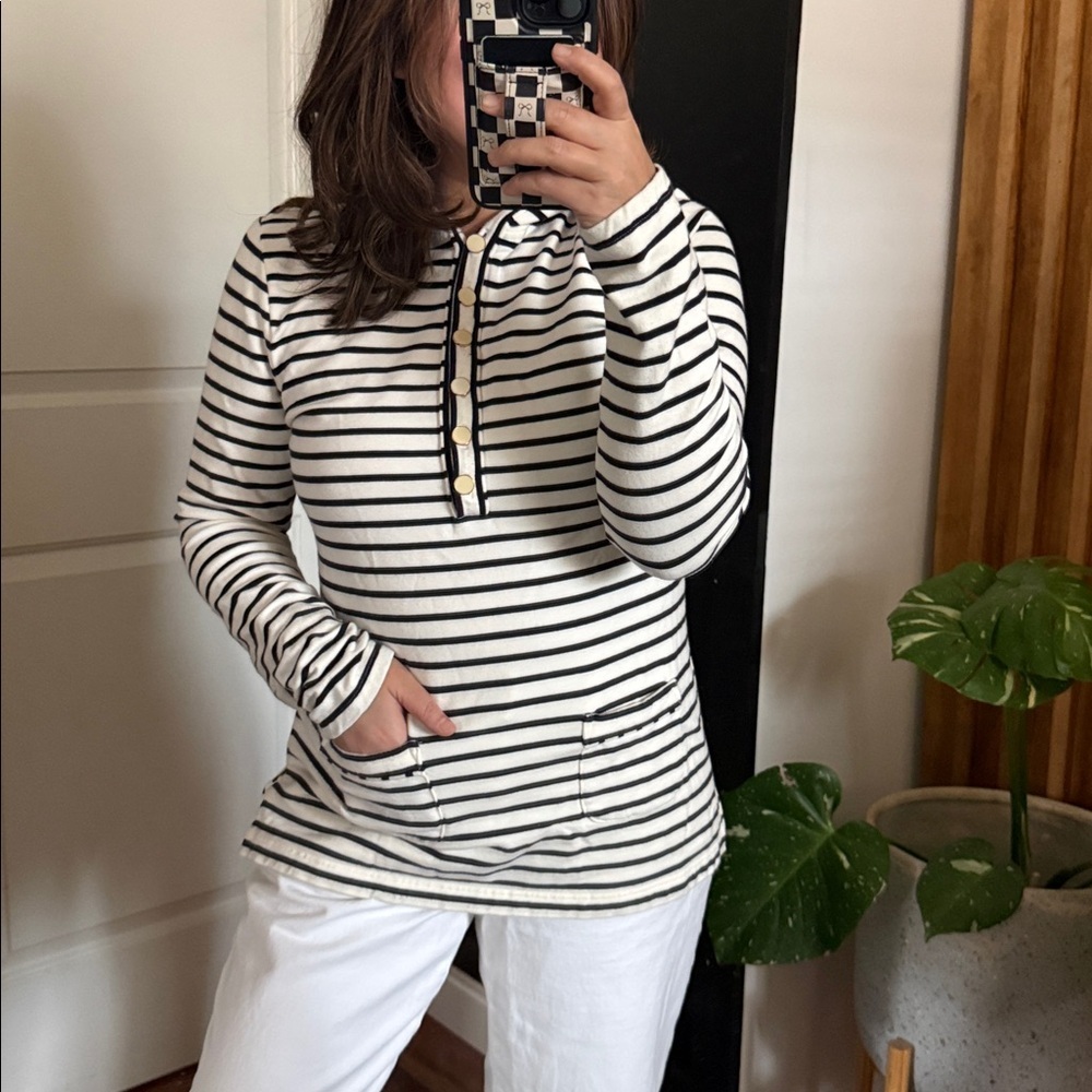 Vintage Talbot Pima Cotton Blend Striped Light Sweatshirt. Size M